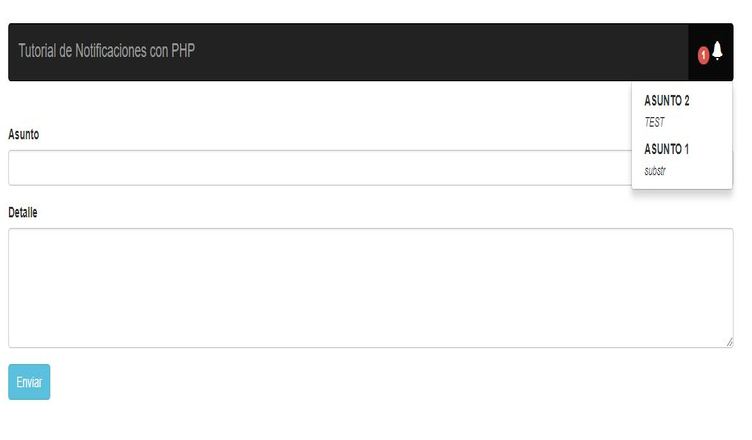 Notificaciones en tiempo real con PHP y Ajax